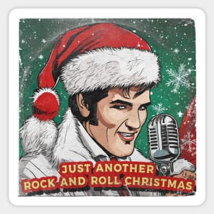 rock and roll christmas Sticker